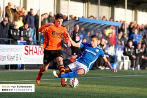 Jaap Jong in actie tijdens de wedstrijd GVVV - Sparta Nijkerk (17 januari 2015)